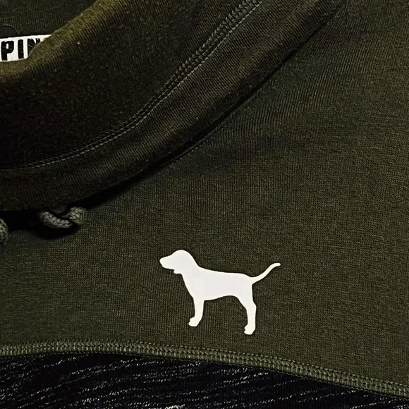 Victoria’s Secret Pink Sweatshirt Cowl Neck Long Sleeve Logo Drawstring Pullover - Picture 8 of 11